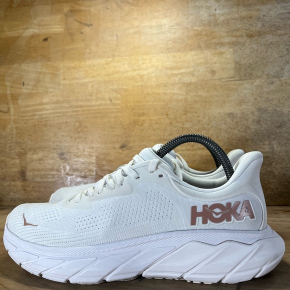Hoka One One Arahi 7 CUSHIONED Womens Size 9 Running Shoes Sneakers White - Picture 4 of 12